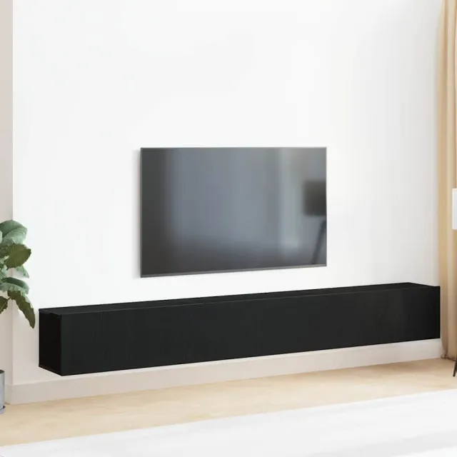 vidaXL Tv-meubelset 3 st 80 x 30 x 30 cm Zwart Eiken, foto 2