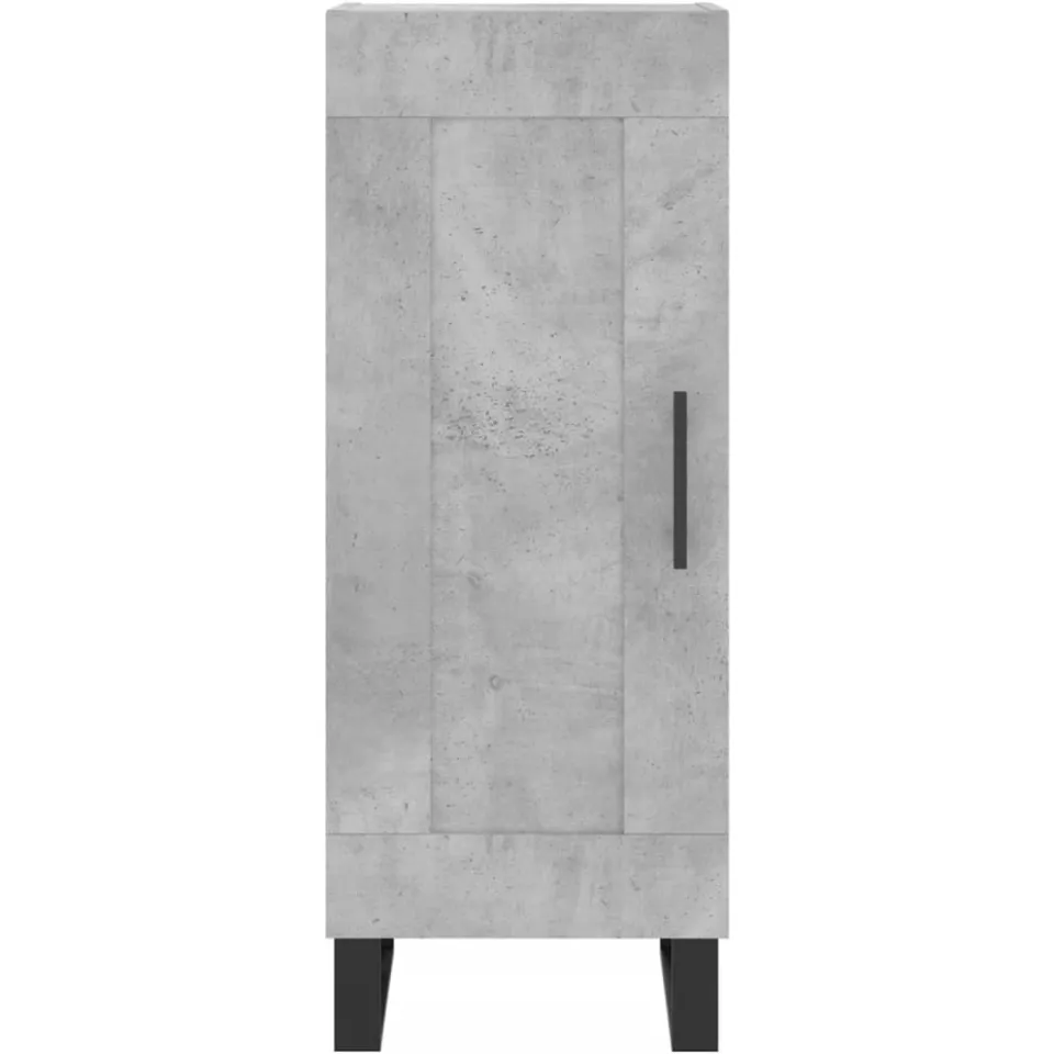 vidaXL Dressoir 34,5x34x90 cm bewerkt hout betongrijs grijs