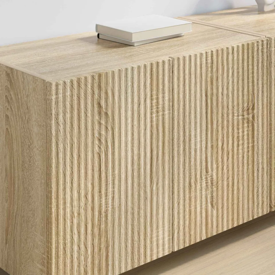 vidaXL TV-wandkast 2 st Sonoma Eiken Bewerkt hout, foto 4