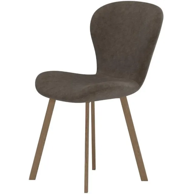 Svea Sherrie eetkamerstoelen linen - mocca/bruin