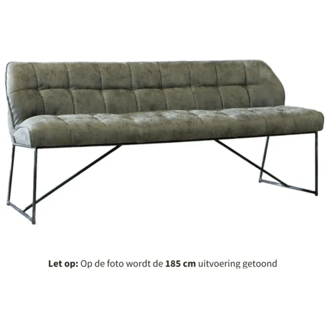 NordXL Eetkamerbank Abel olijfgroen microvezel 220 cm