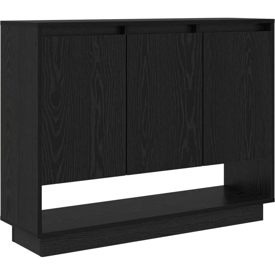 vidaXL Dressoir Zwart Eiken 97 x 29 x 75 cm Bewerkt hout, foto 3