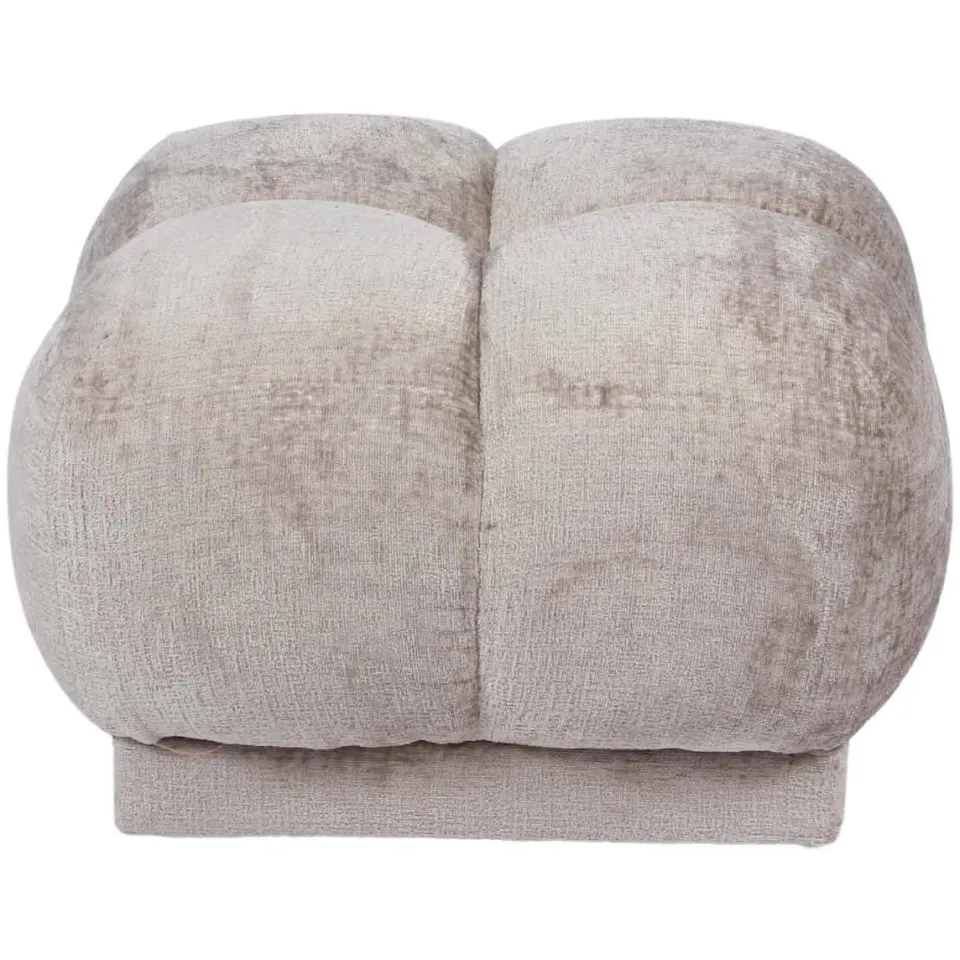 Giga Meubel Poef Timéo - Taupe - Stof - 64x64x41cm, foto 3