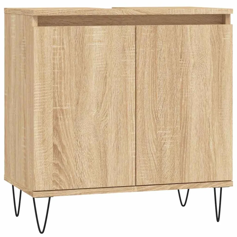 vidaXL Badkamerkast 58x33x60 cm bewerkt hout sonoma eikenkleurig, foto 3