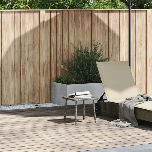 vidaXL Tuin salontafel rechthoekig 40x40x37 cm poly rattan grijs, foto 2