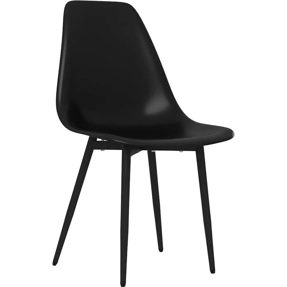 vidaXL Eetkamerstoelen 4 st PP zwart, foto 3