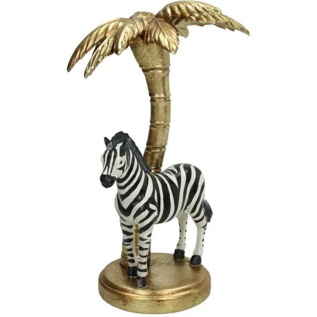 SVJ Home Decorations SVJ HomeKandellar Kaarsenhouder Zebra - 15x15x26 cm - Kaarsenstandaard Zwart