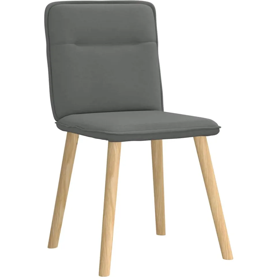 vidaXL Eetkamerstoelen 6 st stof donkergrijs