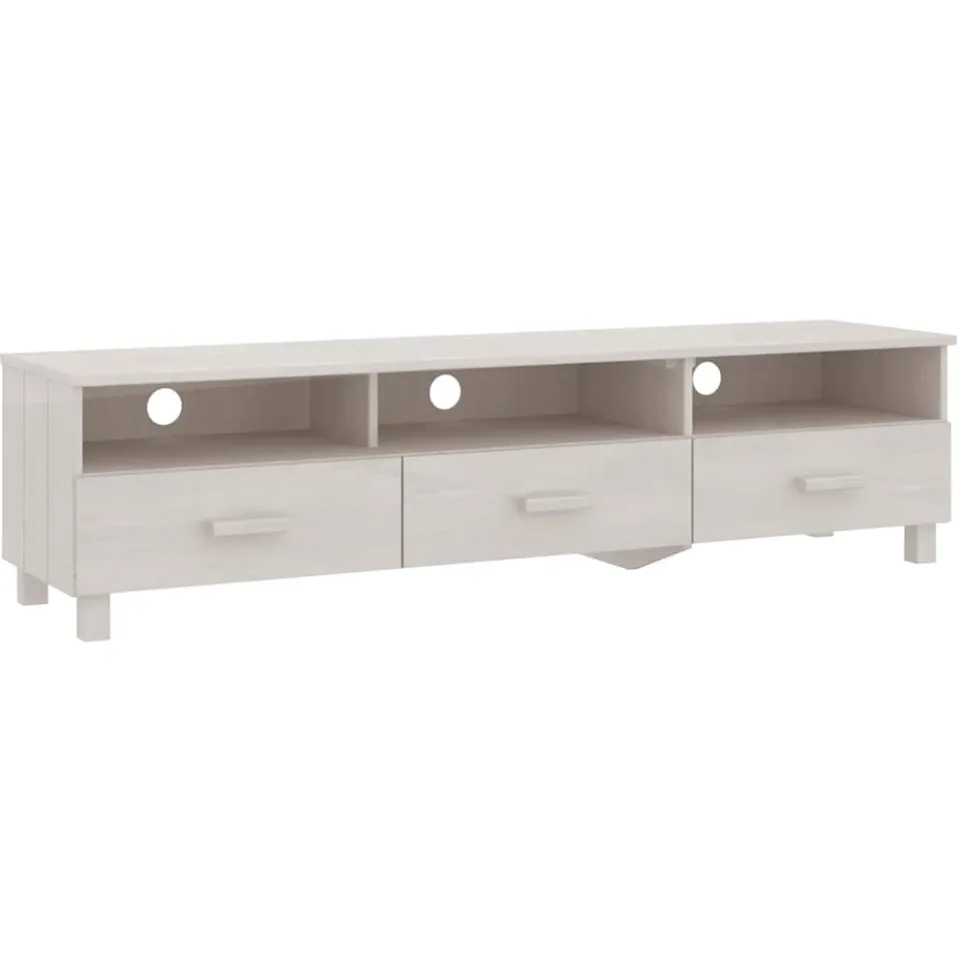 vidaXL Tv-meubel HAMAR 158x40x40 cm massief grenenhout wit