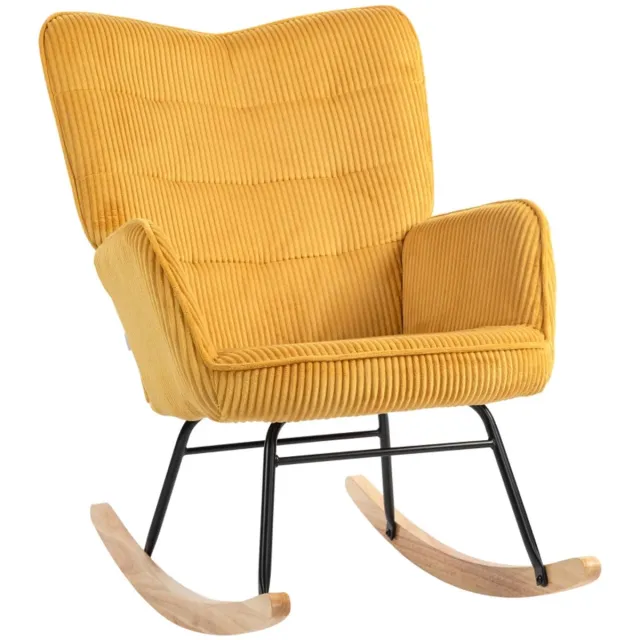 GranMaison Fauteuil - Relaxstoel - Relaxfauteuil - Stoel - Met armleuning - Voor één Persoon - Geel