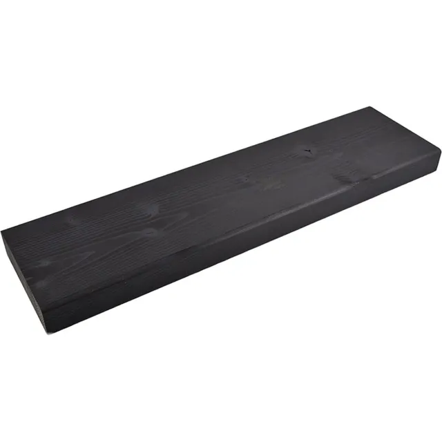 Cleverline Wandplank - Zwart gebeitst - L 55 x B 14,2 x H 3,8 cm