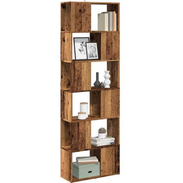 vidaXL Boekenkast/kamerscherm 60x24x186 cm oud houtkleurig Bruin