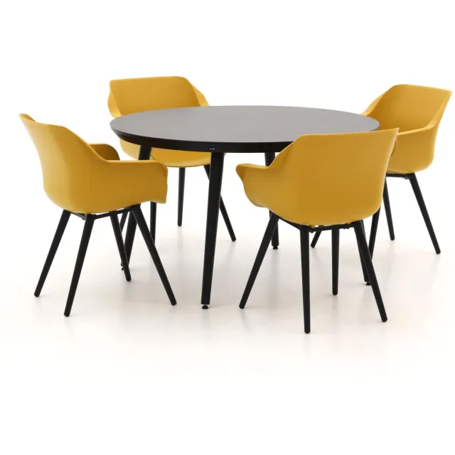 Hartman tuinmeubelen Hartman Sophie Studio ø128cm dining tuinset 5-delig grijs, foto 2