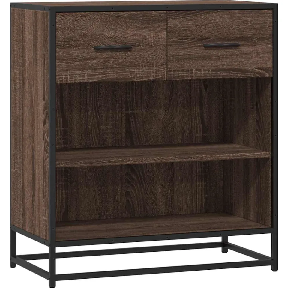 vidaXL Dressoir 68x35x76 cm bewerkt hout bruin eikenkleur, foto 3