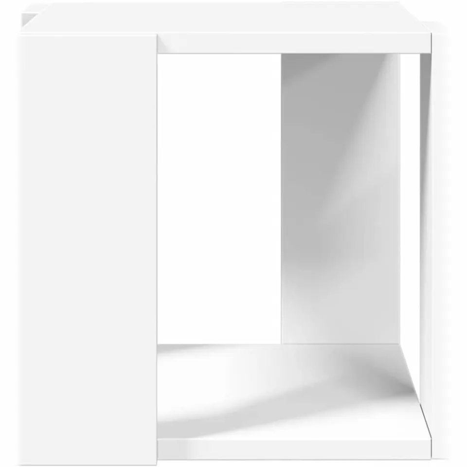 vidaXL Salontafel 32x32x30 cm bewerkt hout wit, foto 4