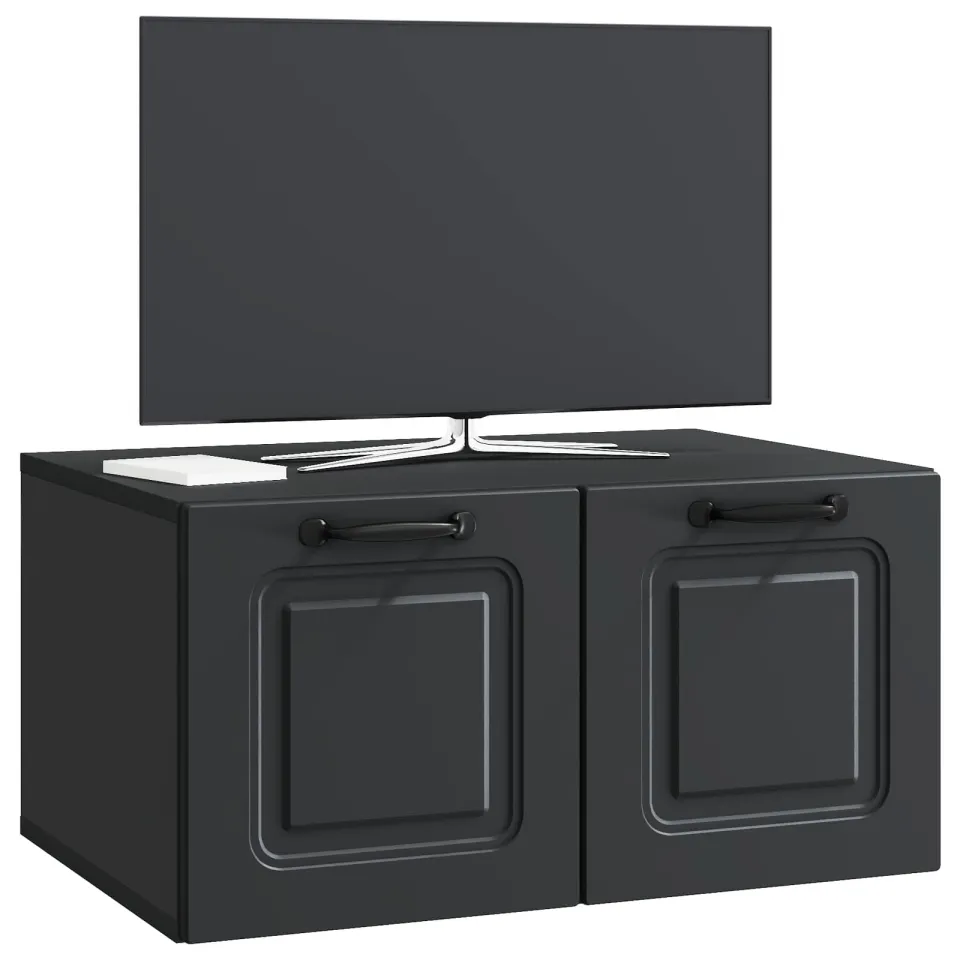 vidaXL Wandbeugel TV-kast Zwart 59,5 x 41 x 30 cm Bewerkt hout