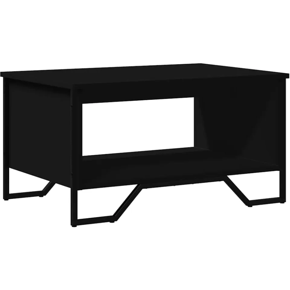 vidaXL Salontafel 75x51x40 cm bewerkt hout zwart, foto 4