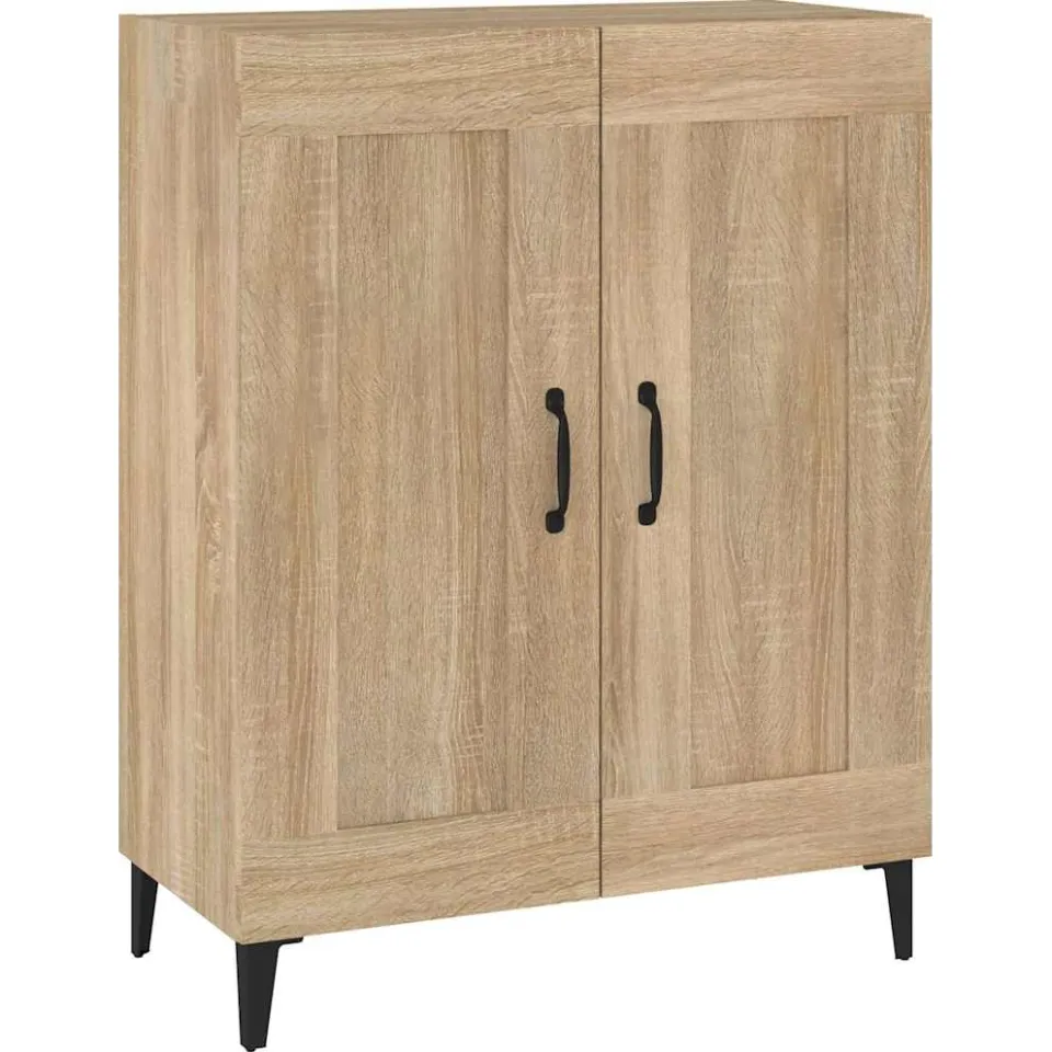vidaXL Dressoir 69,5x34x90 cm bewerkt hout sonoma eikenkleurig