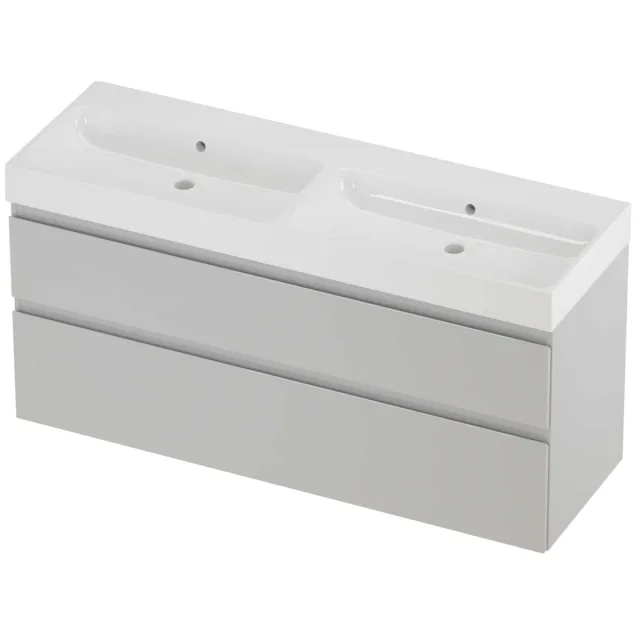 Proline Podium Badmeubelset Polystone Loft 140x46x70 cm Glans Wit Glans Wit