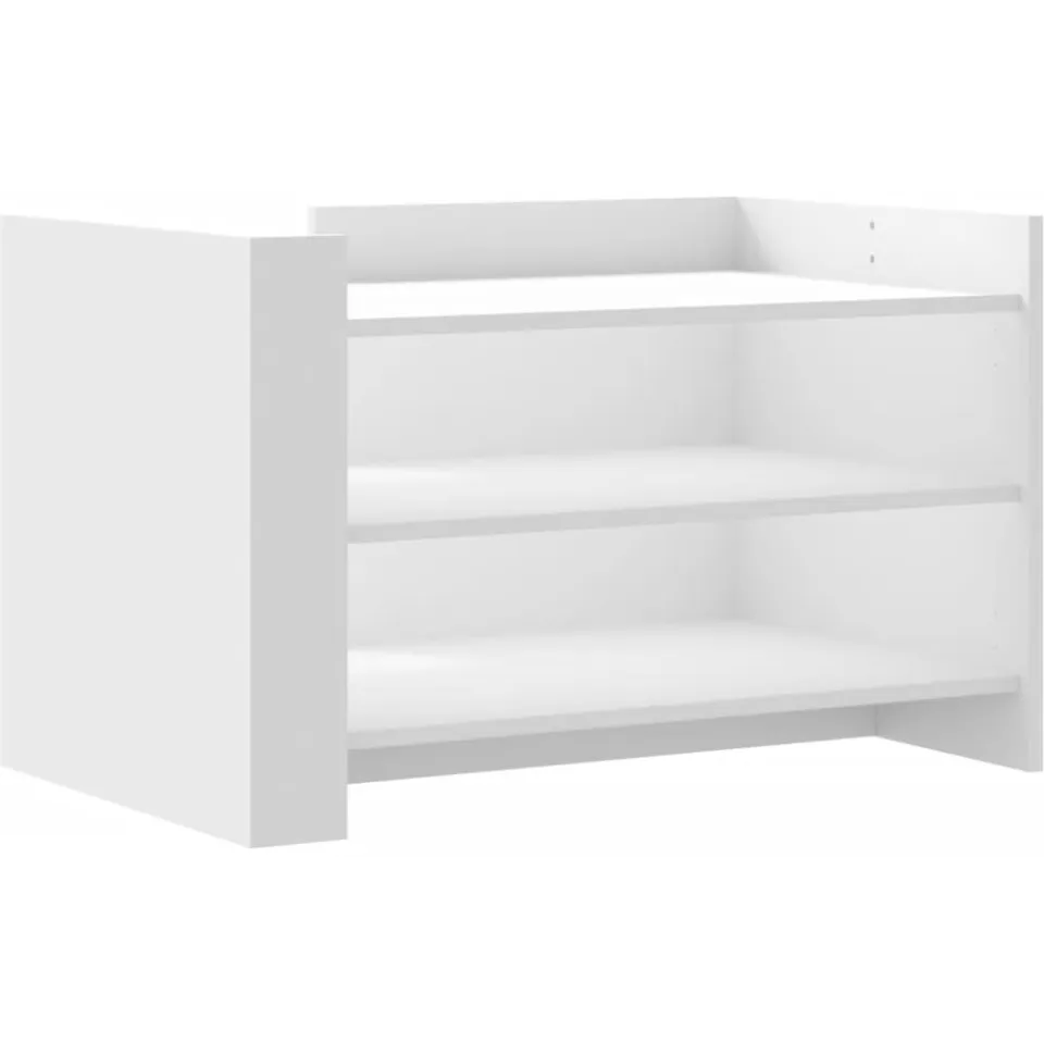 vidaXL Salontafel 80x50x50 cm bewerkt hout wit, foto 3