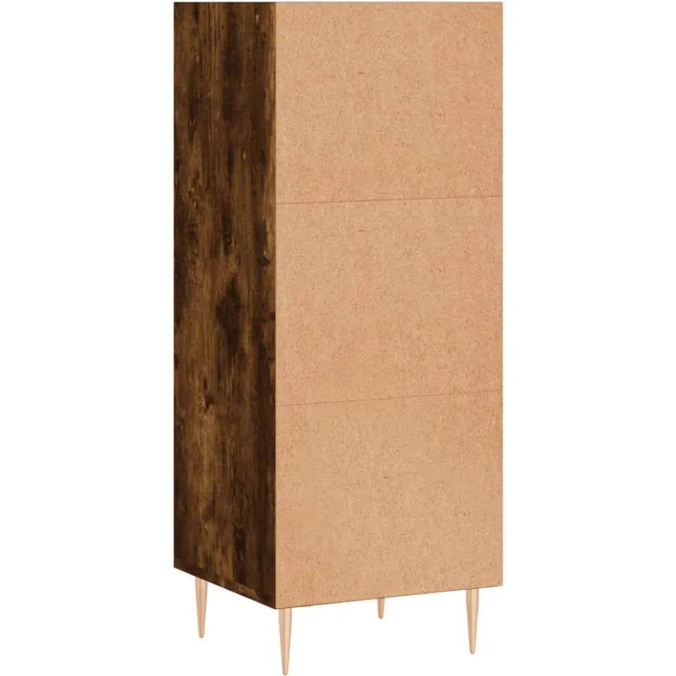 vidaXL Dressoir 34,5x32,5x90 cm bewerkt hout gerookt eikenkleurig, foto 4