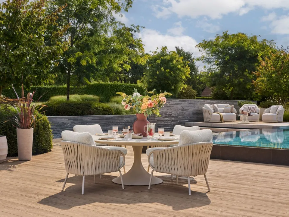 Suns Dolce low dining tuinstoel taupe, foto 4