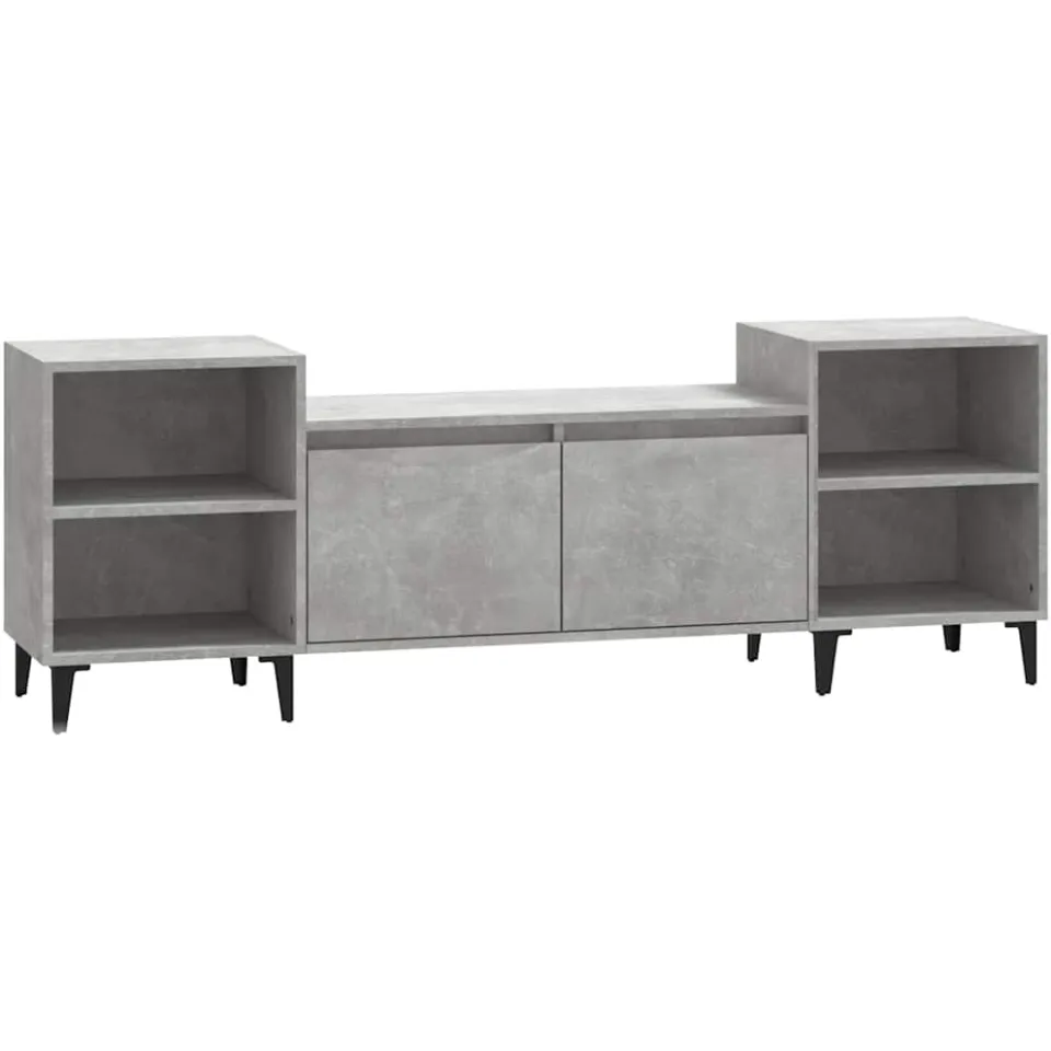 vidaXL Tv-meubel 160x35x55 cm bewerkt hout betongrijs grijs