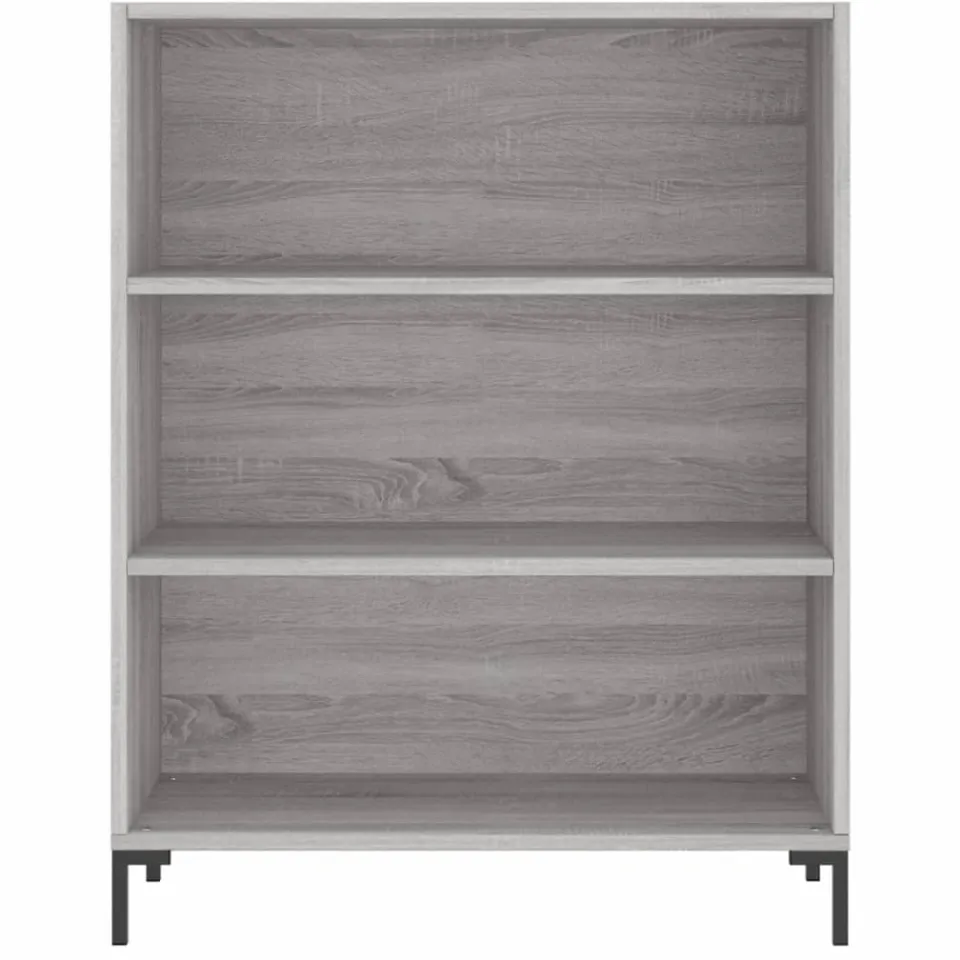 vidaXL Boekenkast 69,5x32,5x90 cm bewerkt hout grijs sonoma eikenkleur Bruin