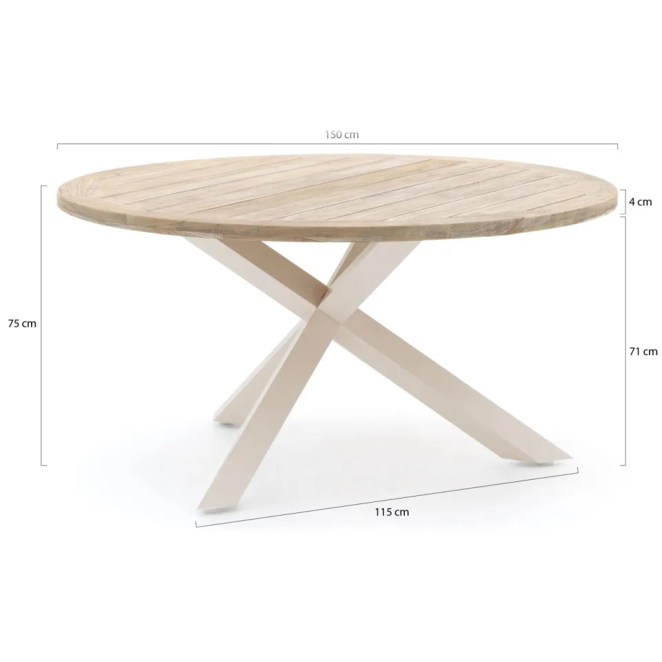 Bellagio tuinmeubelen Bellagio Mineo/ROUGH-Y ø 150cm dining tuinset 6-delig bruin, foto 4