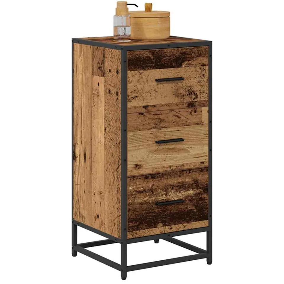 vidaXL Dressoir Oudhout 35,5 x 35 x 76 cm Bruin