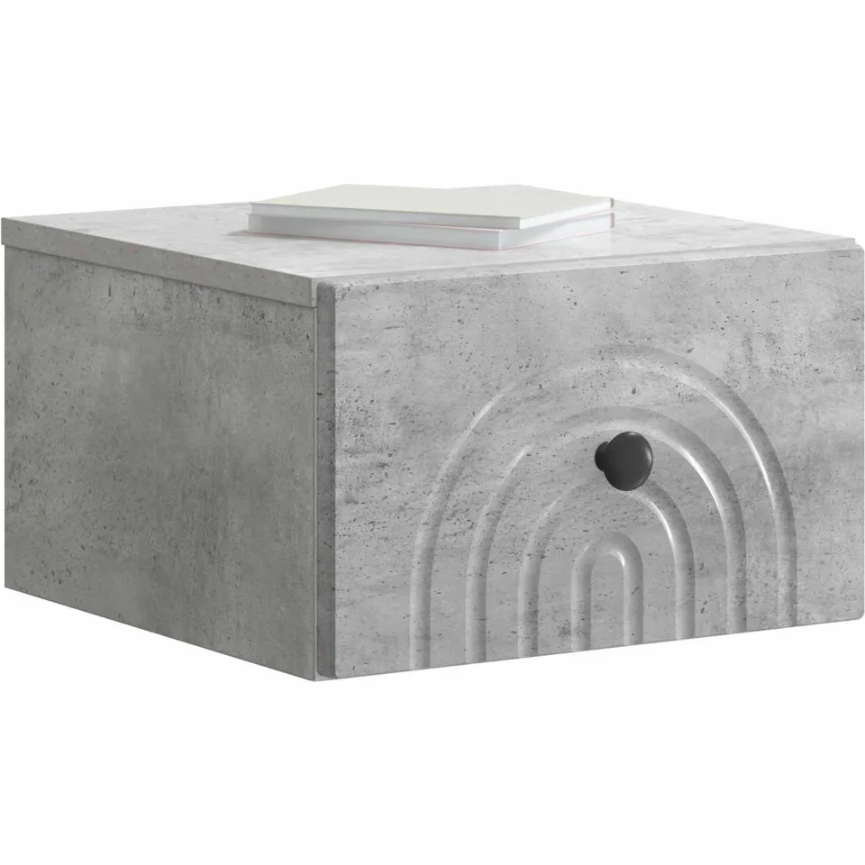 vidaXL Wandbeugel Bedkast 2 st Betongrijs 33 x 34,5 x 20 cm