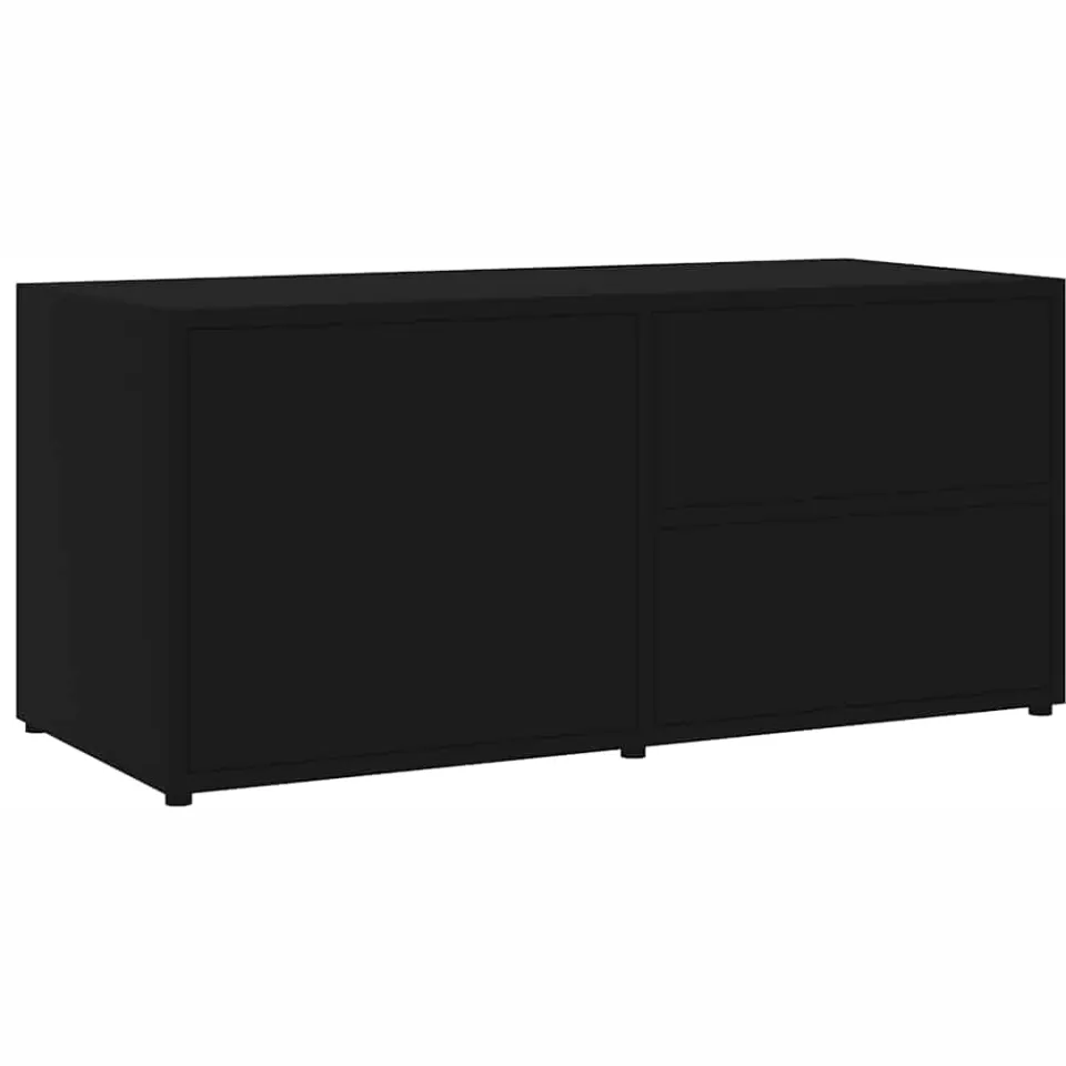 vidaXL Tv-meubel 80x34x36 cm bewerkt hout zwart