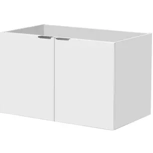 AquaVive - Praxis Eigen Merk Aquavive Wastafelonderkast Cecina 47cm - Hoogglans Wit - Met 2 Deuren - 47,6x50x79,4cm