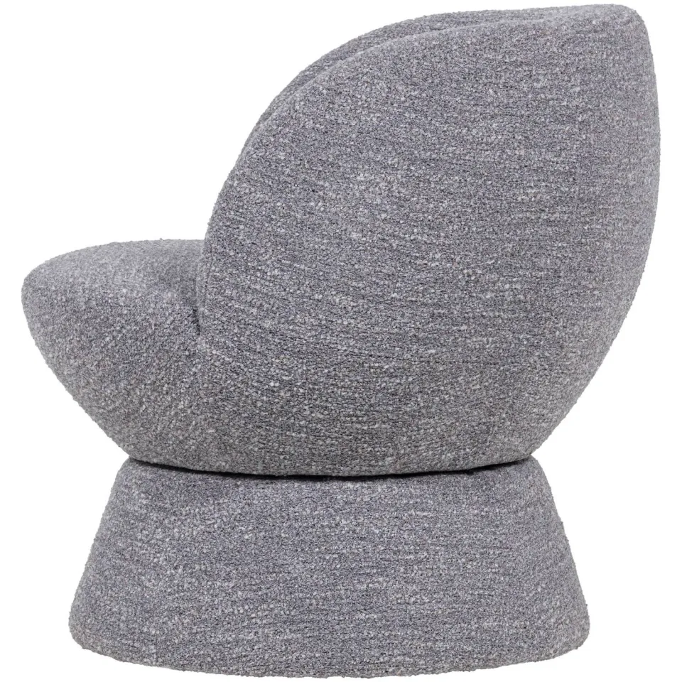 WOOOD Shuffle Draaifauteuil - Melange - Grijs - 72x73x71, foto 4