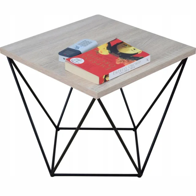 FutuStal Draden Tafel - Zwarte Mat - Dąb Sonoma - 40x40 cm Zwart;Dąb Sonoma