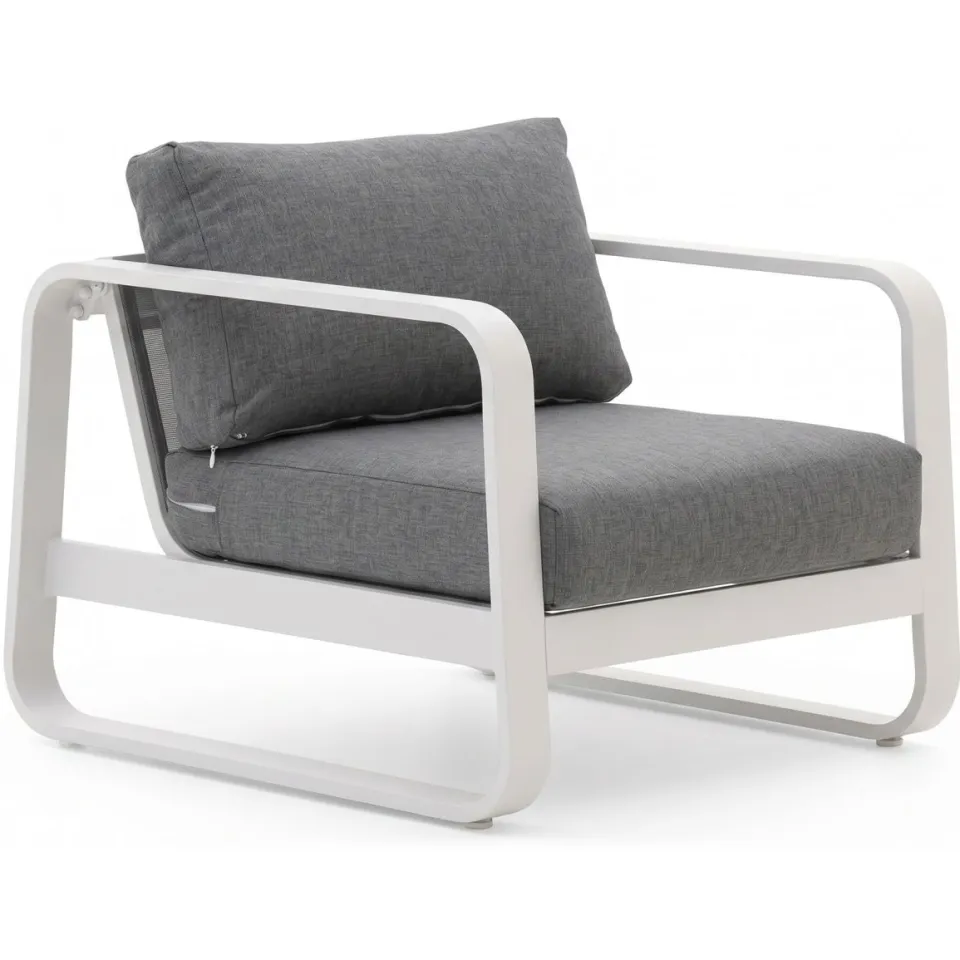 Forza Furniture Forza Liri stoel-bank loungeset 4-delig wit, foto 3