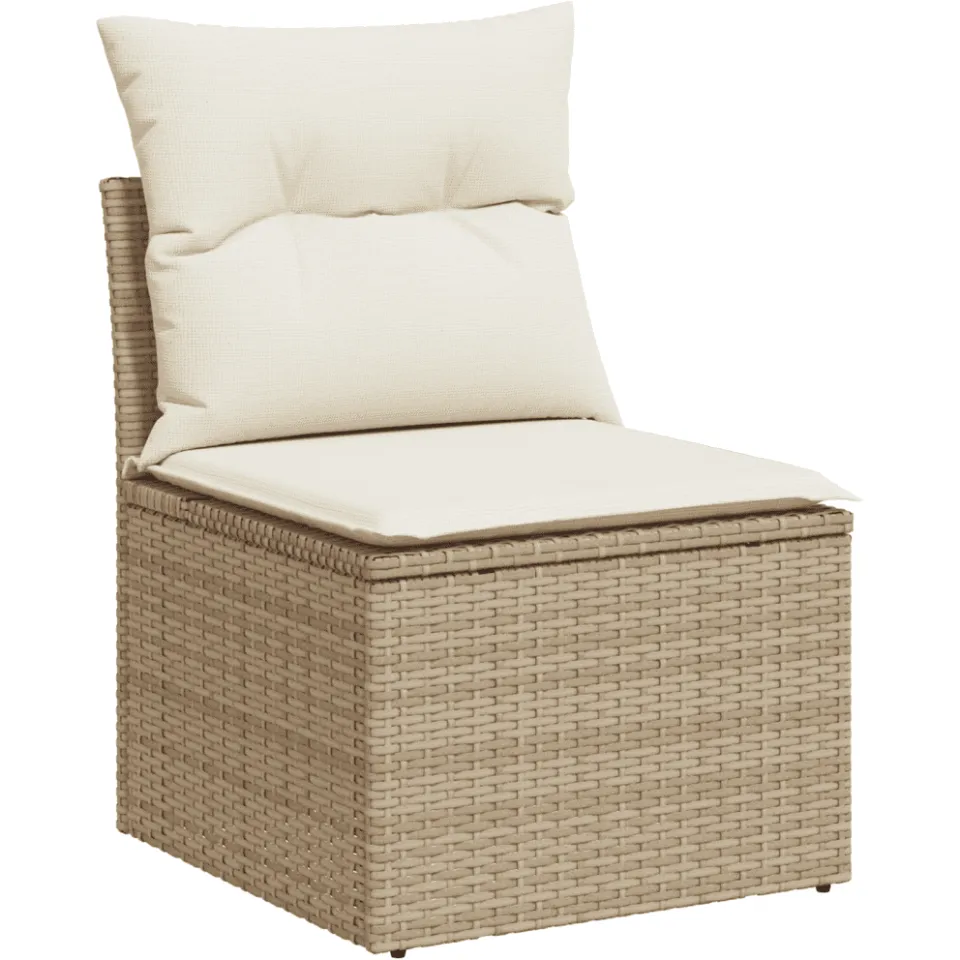 vidaXL Patio Sofa Set 5-zits Beige and Cream