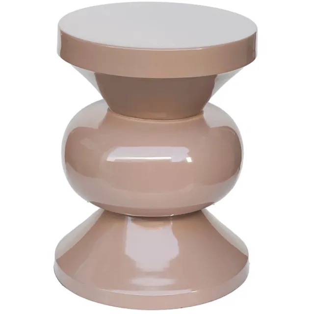 Livingfurn Bijzettafel Brix - Rond Roze Staal - 36x36x47cm