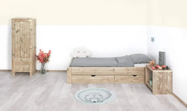 NordXL Stoer steigerhouten kinderbed Nemo