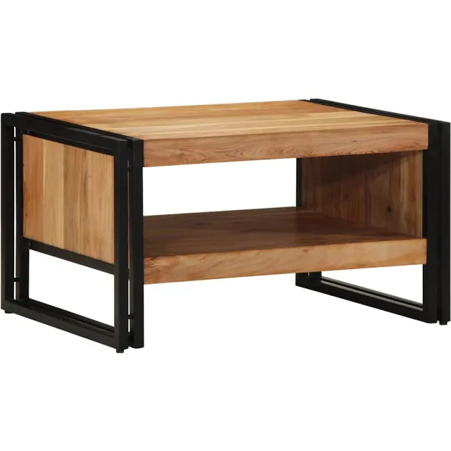vidaXL Salontafel 70x50x38 cm massief acaciahout Bruin