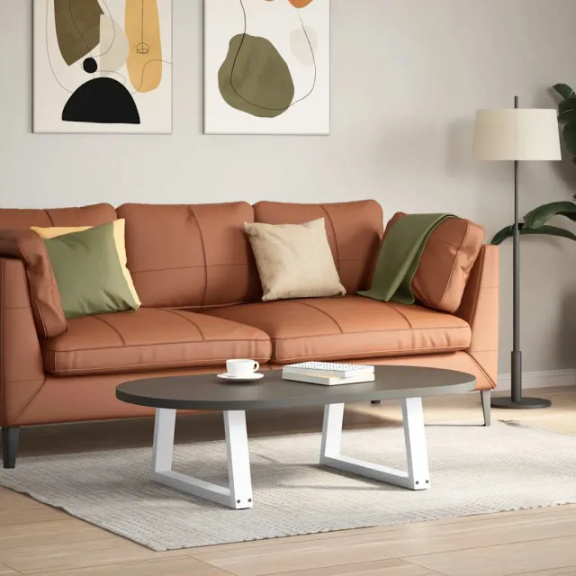 vidaXL Salontafelpoten 2 st V-vormig 70x(30-31,3) cm staal wit