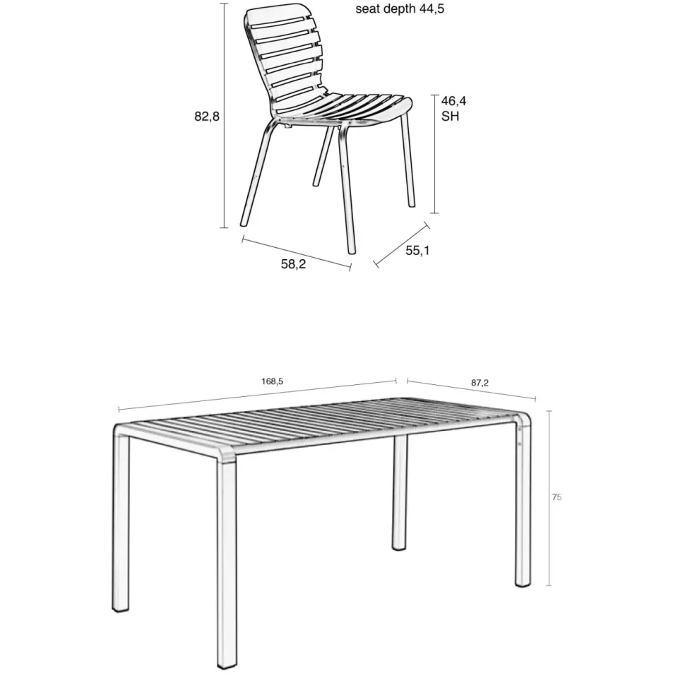 Zuiver Vondel tuin diningset groen, foto 4