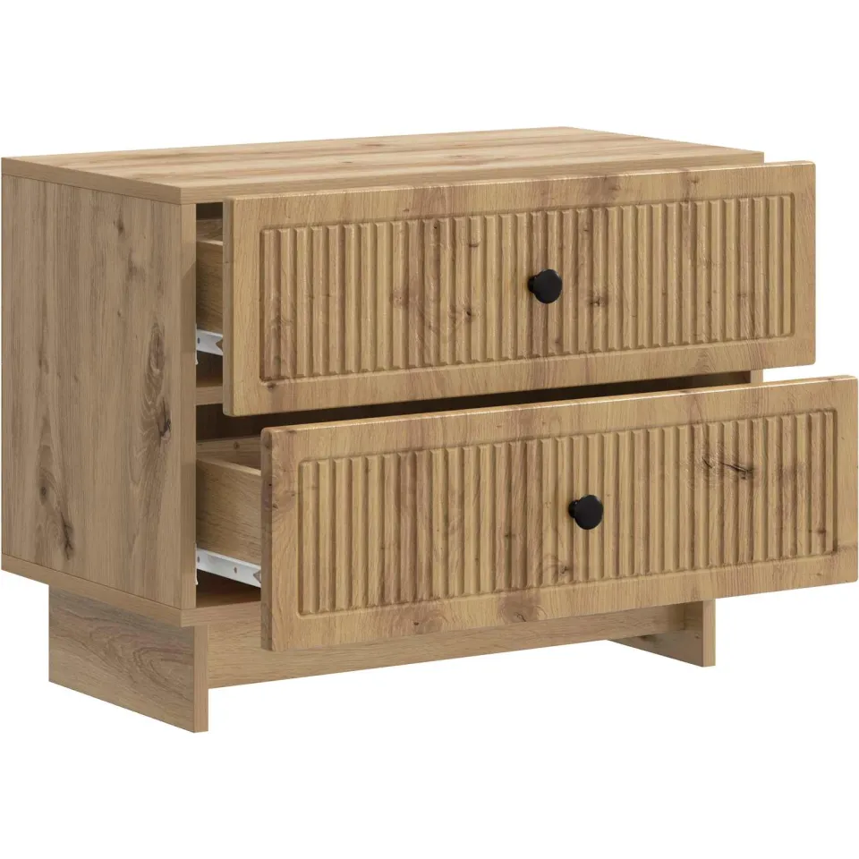 vidaXL Nachtkastje Artisanaal eiken 62 x 34,5 x 47,5 cm Bewerkt hout, foto 3