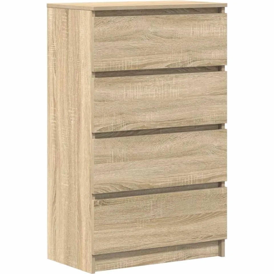 vidaXL Dressoir 60x35x98,5 cm bewerkt hout sonoma eikenkleurig