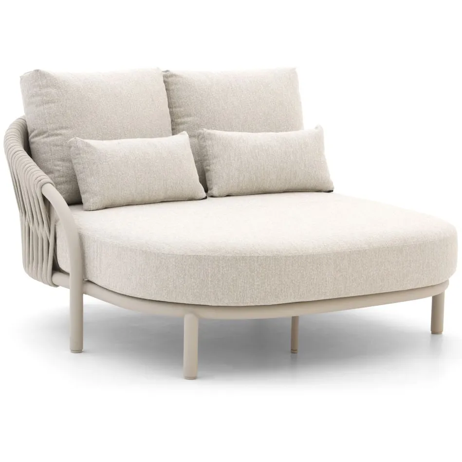 Suns Feroli chaise longue loungeset 2-delig rechts taupe, foto 4