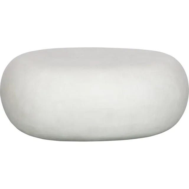 vtwonen Pebble Bijzettafel - Fiber Clay - Betonlook - Wit - 31x65x49 cm