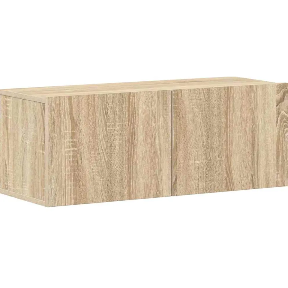 vidaXL 4-delige Tv-meubelset bewerkt hout sonoma eikenkleurig, foto 4