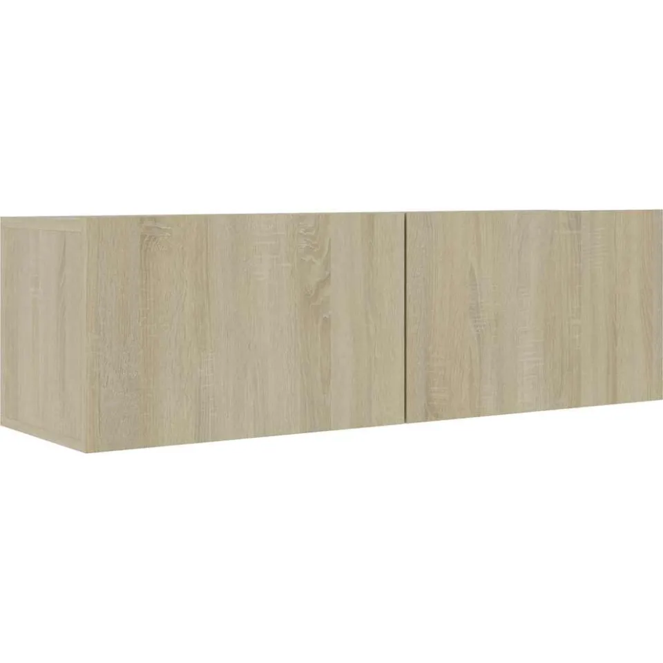 vidaXL Tv-meubelen 4 st 100x30x30 cm bewerkt hout sonoma eikenkleurig Bruin