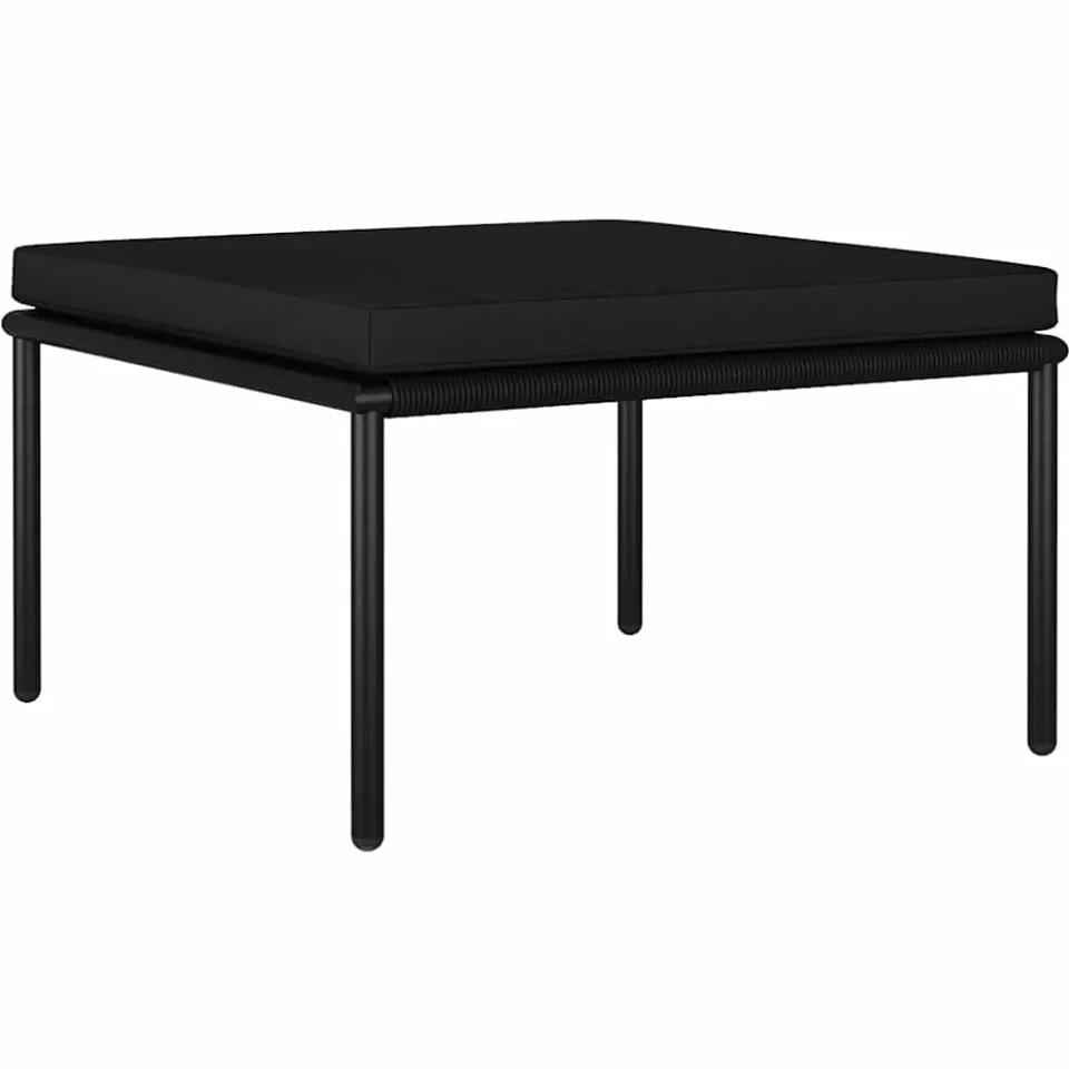 vidaXL 3-delige Loungeset met kussens PVC zwart, foto 4