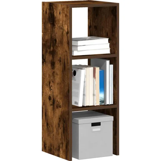 vidaXL Boekenkast stapelbaar 30x30x80 cm bewerkt hout gerookt eiken Bruin